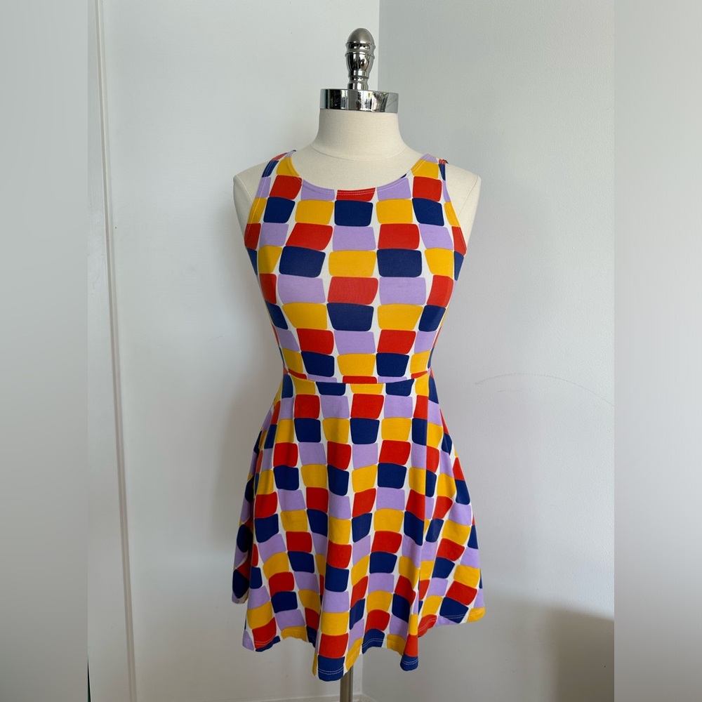 SOLD - Nooworks Grid Print Brenda Dress Size S - Picture 1 of 8
